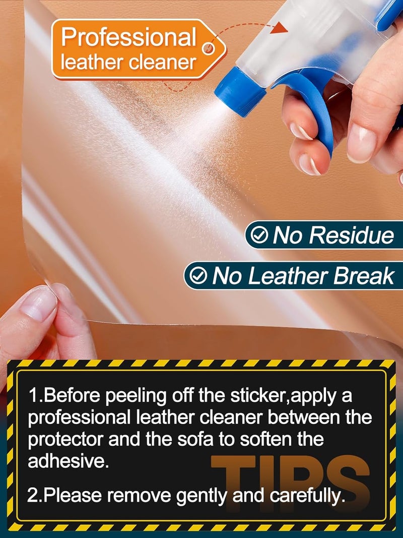Acostop Cat Scratch Furniture Protector - Specially Designed for Leather Furniture, Easy to Remove Anti-Scratch Couch Protector from Cat, No Pins, 10 Pack - Image 5